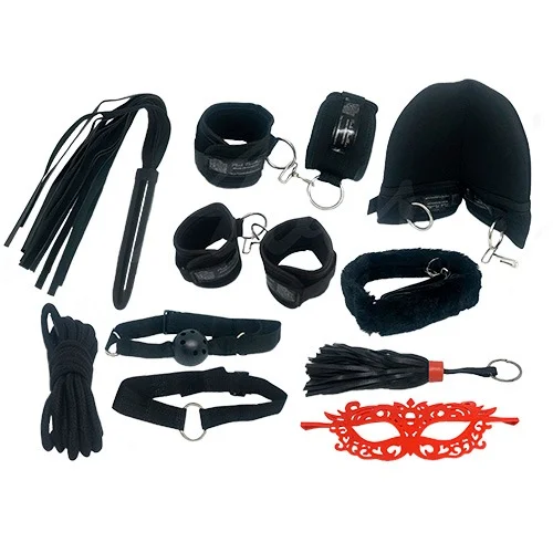  Kit de bondage de tela vinipiel 10 pzs