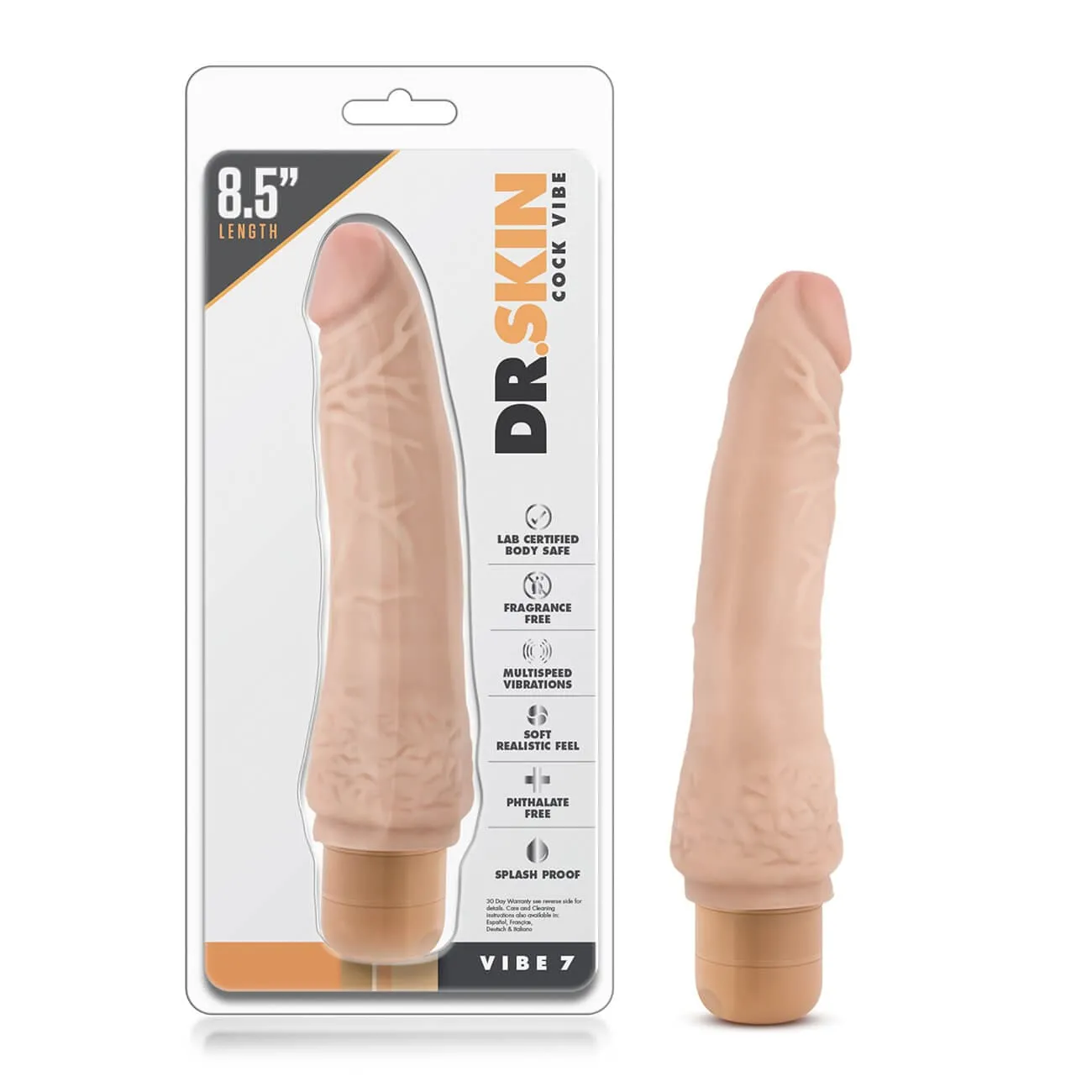 BL-11323 Dr Skin - Cock Vibe - Vibe 7 - Beige