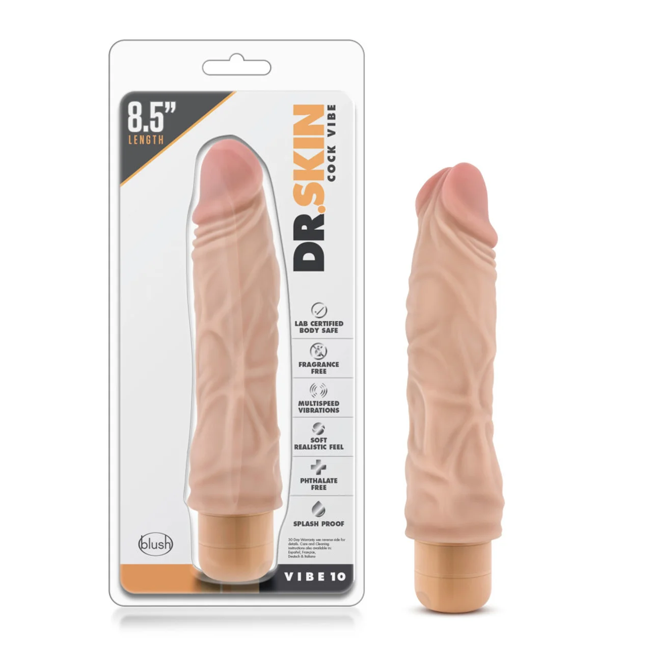 BL-11353  Dildo Dr. Skin - Cock Vibe 10 - 8.5 Vibrating carne